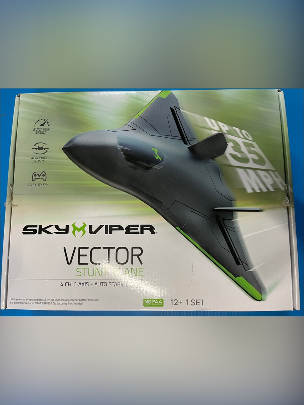 Vector Stunt Plane - Black & Green